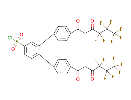 4,4''-BIS(4,4,5,5,6,6,6-HEPTAFLUORO-1,3-DIOXOHEXYL)-O-TERPHENYL-4'-SULFONYL CHLO