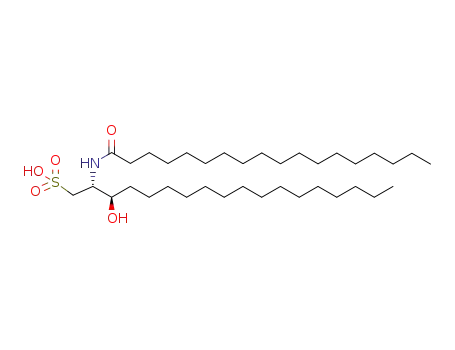 Molecular Structure of 1616618-82-6 ((2R,3R) 3-hydroxy-2-stearamidooctadecane-1-sulfonic acid)