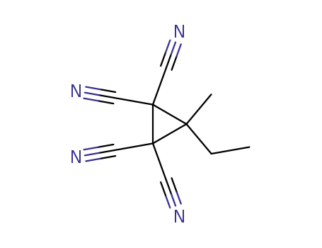 Molecular Structure of 13017-68-0 (3-ethyl-3-methylcyclopropane-1,1,2,2-tetracarbonitrile)