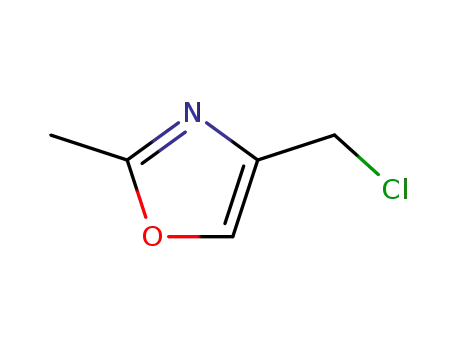 Molecular Structure of 141399-53-3 (OXAZOLE, 4-(CHLOROMETHYL)-2-METHYL-)