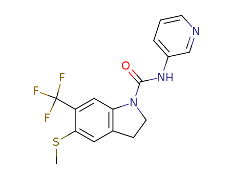 5-methylsulfanyl-N-pyridin-3-yl-6-(trifluoromethyl)-2,3-dihydroindole-1-carboxamide