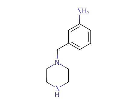 Molecular Structure of 212392-51-3 (Benzenamine, 3-(1-piperazinylmethyl)- (9CI))