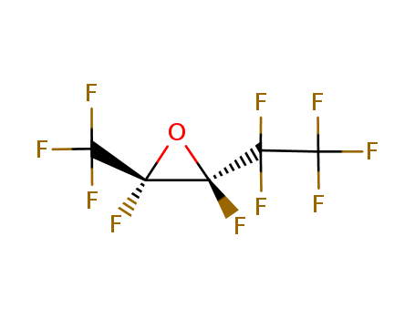 Molecular Structure of 105648-17-7 (Oxirane, 2,3-difluoro-2-(pentafluoroethyl)-3-(trifluoromethyl)-, trans-)