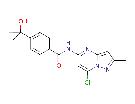 N-(7-chloro-2-methylpyrazolo[1,5-a]pyrimidin-5-yl)-4-(2-hydroxypropan-2-yl)benzamide