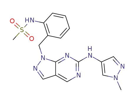 N-(2-((6-((1-methyl-1H-pyrazol-4-yl)amino)-1H-pyrazolo[3,4-d]pyrimidin-1-yl)methyl)phenyl)methanesulfonamide