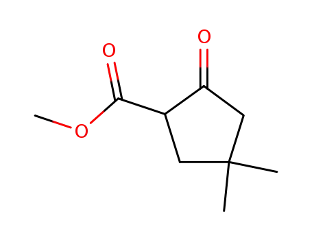 Molecular Structure of 60585-44-6 (METHYL 4,4-DIMETHYL-2-OXOCYCLOPENTANECARBOXYLATE)
