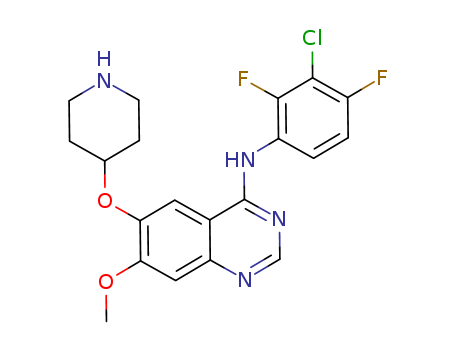 4-Quinazolinamine,
N-(3-chloro-2,4-difluorophenyl)-7-methoxy-6-(4-piperidinyloxy)-(848491-25-8)