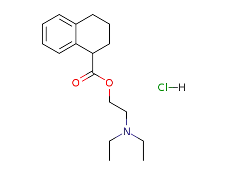 Molecular Structure of 63979-18-0 (N,N-diethyl-2-[(1,2,3,4-tetrahydronaphthalen-1-ylcarbonyl)oxy]ethanaminium chloride)