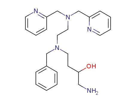 Molecular Structure of 402921-68-0 (Carbamic acid,
[4-[[2-[bis(2-pyridinylmethyl)amino]ethyl](phenylmethyl)amino]-2-hydroxy
butyl]-, 1,1-dimethylethyl ester)