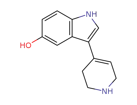 Molecular Structure of 127626-07-7 (3-(1,2,3,6-Tetrahydropyridin-4-yl)-1H-indol-5-ol)