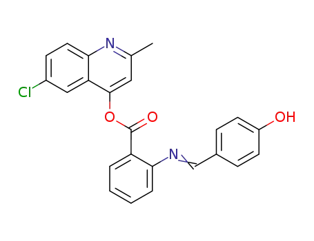 6-Chloro-2-methyl-4-quinolinyl 2-(((4-hydroxyphenyl)methylene)amino)benzoate