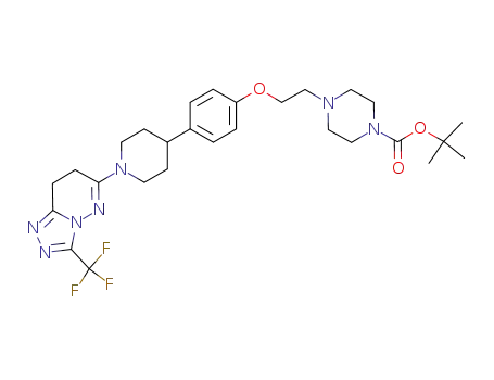 tert-butyl 4-[2-[4-[1-[3-(trifluoromethyl)-7,8-dihydro-[1,2,4]triazolo[4,3-b]pyridazin-6-yl]piperidin-4-yl]phenoxy]ethyl]piperazine-1-carboxylate
