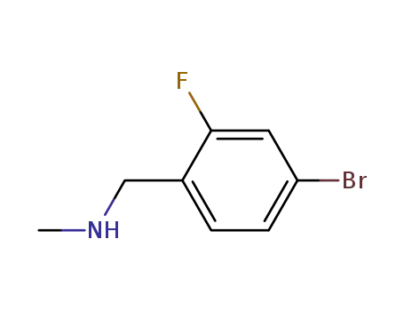 Molecular Structure of 887139-06-2 (1-(4-broMo-2-fluorophenyl)-N-MethylMethanaMine)
