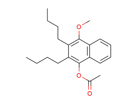 Molecular Structure of 123332-22-9 (2,3-dibutyl-4-methoxynaphthalen-1-yl acetate)