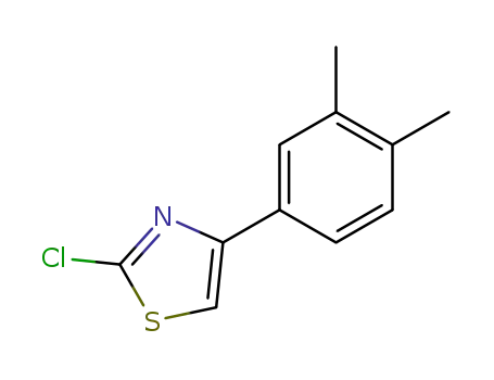 Molecular Structure of 99983-82-1 (2-CHLORO-4-(3,4-DIMETHYLPHENYL)THIAZOLE)