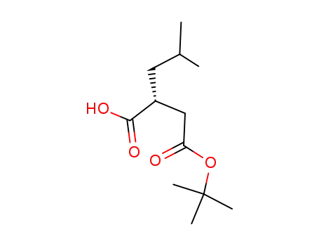 Molecular Structure of 112245-04-2 (Butanedioic acid, 2-(2-Methylpropyl)-, 4-(1,1-diMethylethyl) ester, (2R)-)