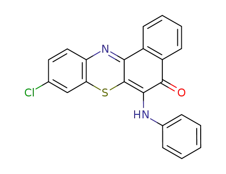 5H-Benzo[a]phenothiazin-5-one, 9-chloro-6-(phenylamino)-