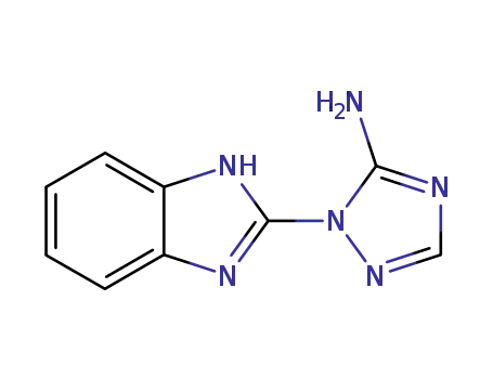 Molecular Structure of 87633-57-6 (1H-1,2,4-Triazol-5-amine,1-(1H-benzimidazol-2-yl)-(9CI))