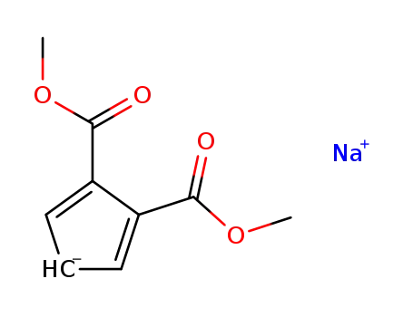 Molecular Structure of 68348-90-3 (1,3-Cyclopentadiene-1,2-dicarboxylic acid, dimethyl ester, ion(1-),
sodium)
