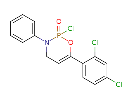2H-1,3,2-Oxazaphosphorine,
2-chloro-6-(2,4-dichlorophenyl)-3,4-dihydro-3-phenyl-, 2-oxide