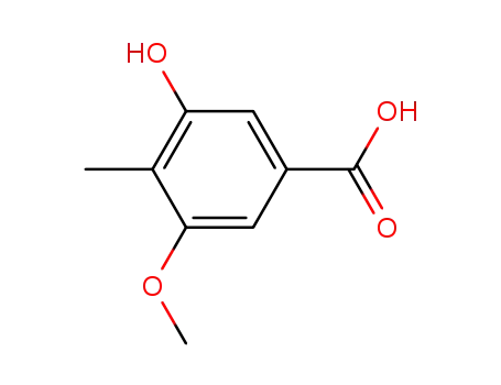Molecular Structure of 72922-62-4 (3-Hydroxy-5-Methoxy-4-Methylbenzoic acid)