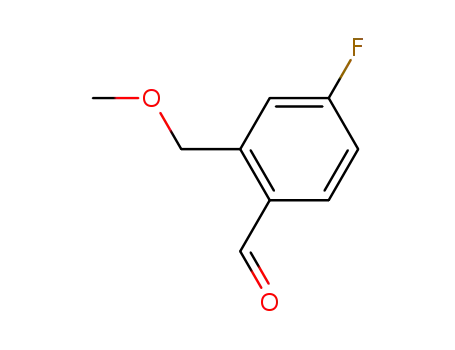 Molecular Structure of 842167-68-4 (Benzaldehyde, 4-fluoro-2-(methoxymethyl)-)