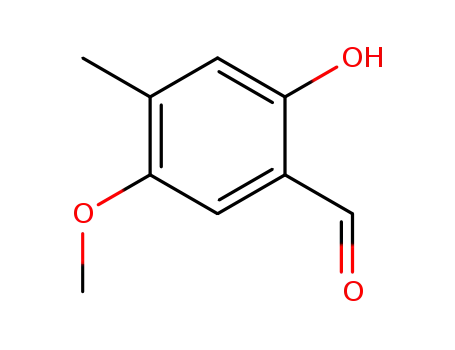 Molecular Structure of 74516-54-4 (2-HYDROXY-5-METHOXY-4-METHYL-BENZALDEHYDE)