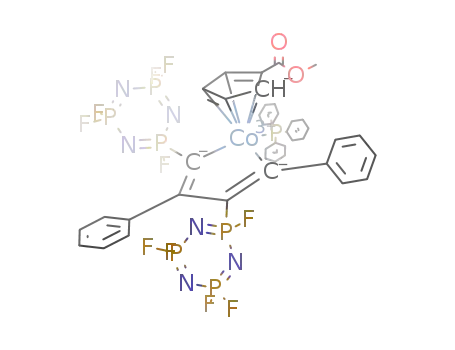 (η5-carboxymethoxycyclopentadienyl)(triphenylphosphine)-2,4-bis(pentafluorocyclotriphosphazenyl)-3,5-diphenyl cobaltacyclopentadiene