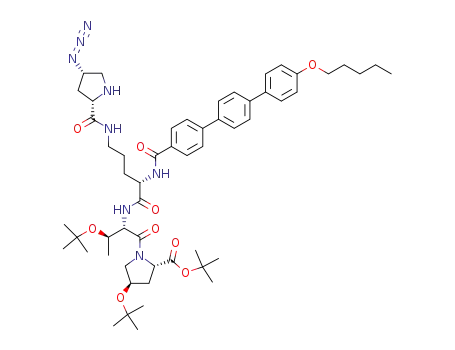 (2S,4R)-1-((2S,3R)-2-{(S)-5-[((2S,4S)-4-Azido-pyrrolidine-2-carbonyl)-amino]-2-[(4''-pentyloxy-[1,1';4',1'']terphenyl-4-carbonyl)-amino]-pentanoylamino}-3-tert-butoxy-butyryl)-4-tert-butoxy-pyrrolidine-2-carboxylic acid tert-butyl ester