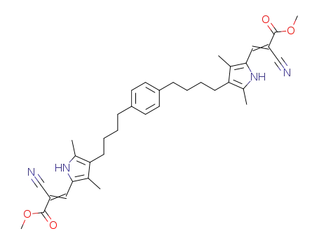 1,4-Bis<4-<5-(2-cyano-2-methoxycarbonylvinyl)-2,4-dimethylpyrrol-3-yl>butyl>benzene