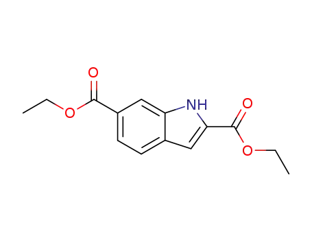 Molecular Structure of 107516-75-6 (6-ETHOXYCARBONYLINDOLE-2-CARBOXYLIC ACID ETHYL ESTER)