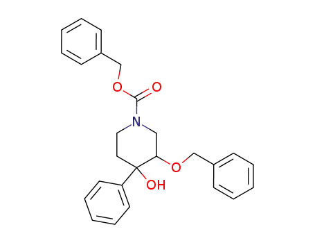 1-Piperidinecarboxylic acid, 4-hydroxy-4-phenyl-3-(phenylmethoxy)-,
phenylmethyl ester
