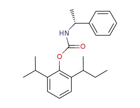 Molecular Structure of 1082856-92-5 ((R)-(+)-1-phenylethylcarbamic acid rac-2-sec-butyl-6-isopropylphenyl ester)