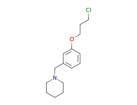 Molecular Structure of 101650-46-8 (Piperidine, 1-[[3-(3-chloropropoxy)phenyl]methyl]-)