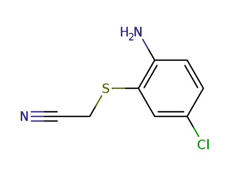 Molecular Structure of 821806-26-2 (Acetonitrile, [(2-amino-5-chlorophenyl)thio]-)