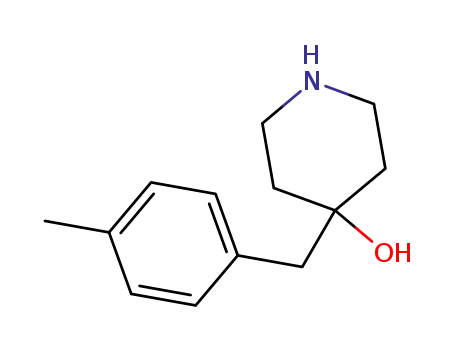 Molecular Structure of 192990-05-9 (4-Piperidinol, 4-[(4-methylphenyl)methyl]-)