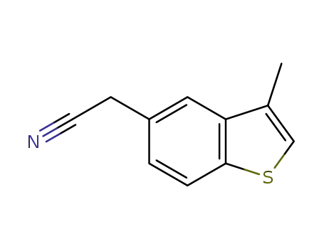 Molecular Structure of 503424-79-1 ((3-Methyl-1-benzothien-5-yl)acetonitrile)