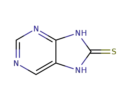 Molecular Structure of 583-40-4 (8-Mercaptopurine)