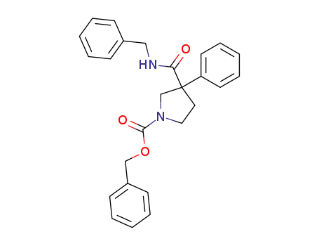 3-benzylcarbamoyl-3-phenyl-pyrrolidine-1-carboxylic acid benzyl ester