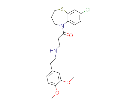 1-(8-Chloro-3,4-dihydro-2H-benzo[b][1,4]thiazepin-5-yl)-3-[2-(3,4-dimethoxy-phenyl)-ethylamino]-propan-1-one