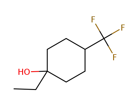 Molecular Structure of 1344365-66-7 (1-ethyl-4-trifluoromethylcyclohexanol)
