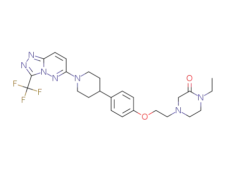 1-ethyl-4-[2-(4-{1-[3-(trifluoromethyl)[1,2,4]triazolo[4,3-b]pyridazin-6-yl]piperidin-4-yl}phenoxy)ethyl]piperazin-2-one