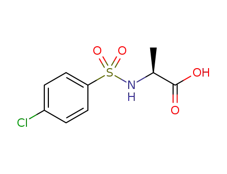 Molecular Structure of 59724-70-8 (2-([(4-CHLOROPHENYL)SULFONYL]AMINO)PROPANOIC ACID)