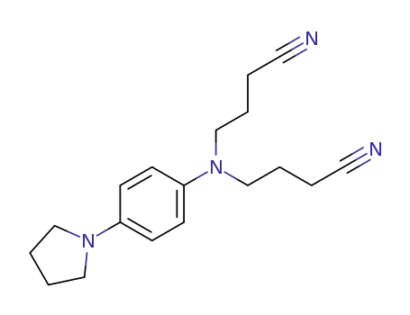 Molecular Structure of 855624-33-8 (<i>N</i>,<i>N</i>-bis-(3-cyano-propyl)-4-pyrrolidino-aniline)