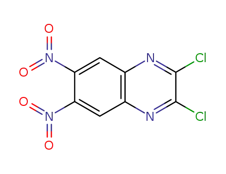 Molecular Structure of 2379-61-5 (2,3-DICHLORO-6,7-DINITROQUINOXALINE)