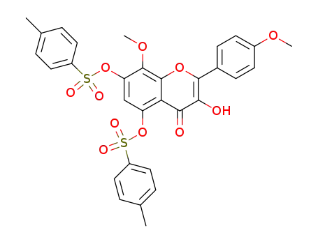 Molecular Structure of 117155-41-6 (3-hydroxy-4',8-dimethoxy-5,7-bis(tosyloxy)flavone)