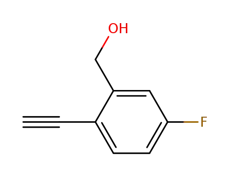 Molecular Structure of 229028-01-7 (Benzenemethanol, 2-ethynyl-5-fluoro- (9CI))