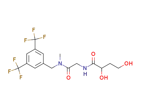 <i>N</i>-{[(3,5-bis-trifluoromethyl-benzyl)-methyl-carbamoyl]-methyl}-2,4-dihydroxy-butyramide