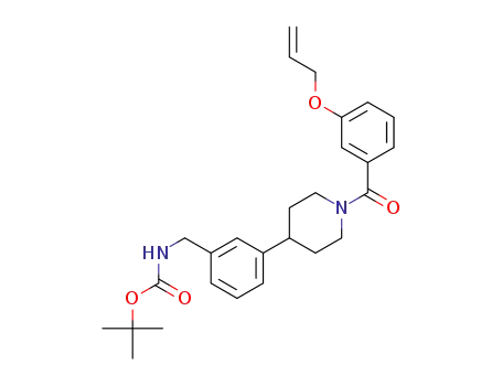 Molecular Structure of 1290056-61-9 (tert-butyl 3-(1-(3-(allyloxy)benzoyl)piperidin-4-yl)benzylcarbamate)