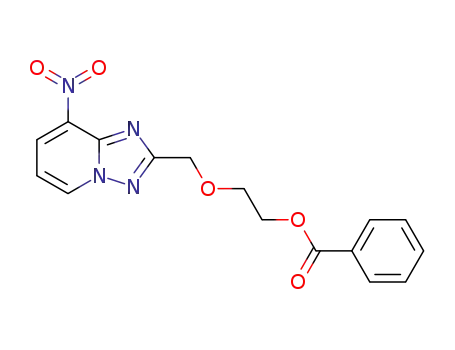 Molecular Structure of 88713-42-2 ((benzoyloxy-2 ethoxymethyl)-2 nitro-8-s-triazolo<1,5-a>pyridine)